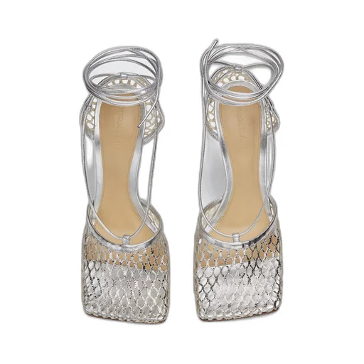 Stretch Lace-Up Sandal