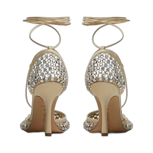 Sparkle Stretch Lace-Up Sandal