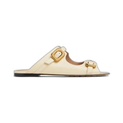 Stretch Buckle Flat Mule