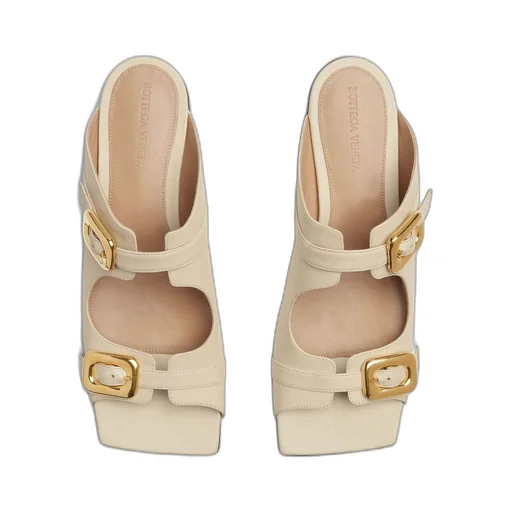 Stretch Buckle Flat Mule