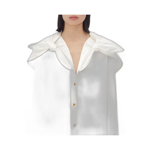 Compact Cotton Shirt With Knots