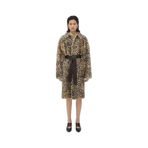 Leopard Print Shearling Coat