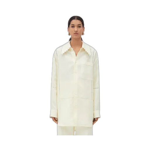 English Embroidery Linen Shirt