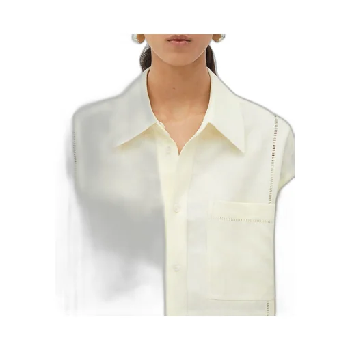 English Embroidery Linen Shirt