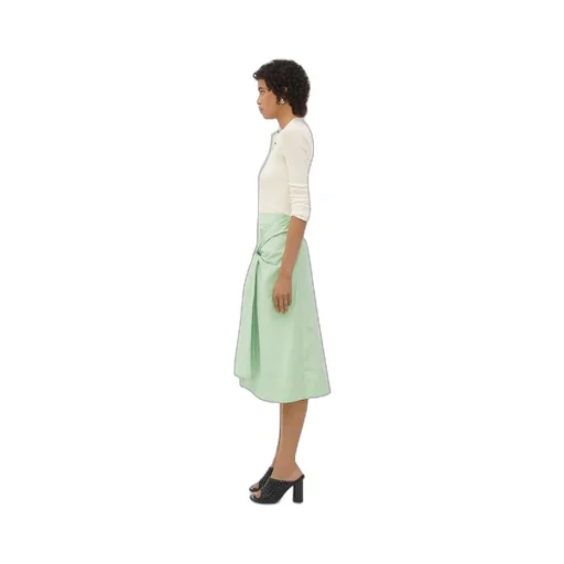 Compact Cotton Skirt With Knot Detail