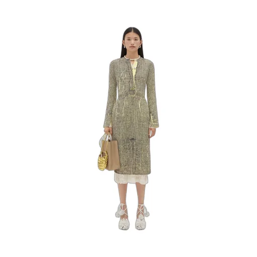 Printed Viscose Creased Dress