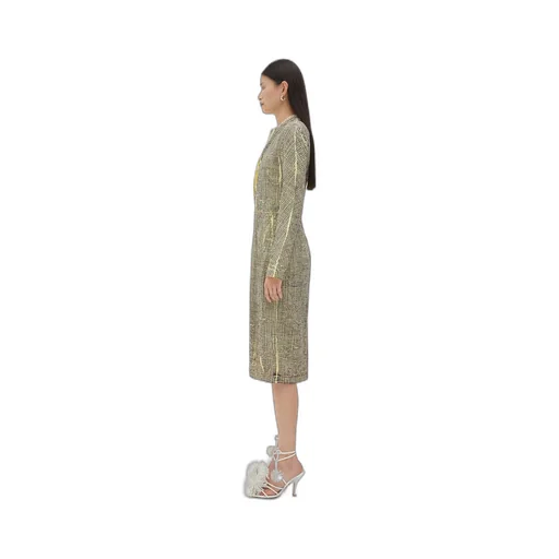 Printed Viscose Creased Dress
