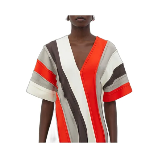 Fluid Viscose Stripe Dress