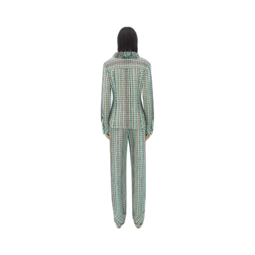 Cotton Check Jacket With Fringes