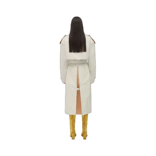 Leather And Cotton Trench