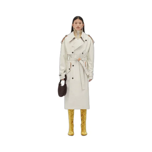 Leather And Cotton Trench