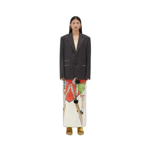 Prince Of Wales Wool Jacket With Label