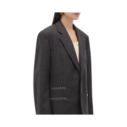 Prince Of Wales Wool Jacket With Label