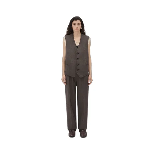 Houndstooth Wool Gilet With Label