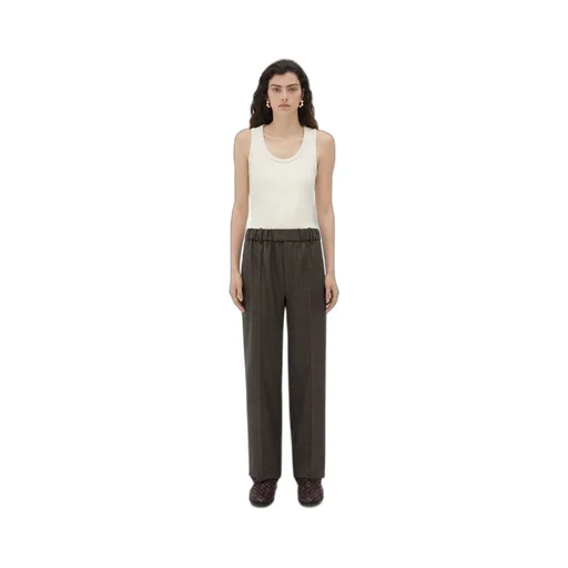 Houndstooth Wool Trousers