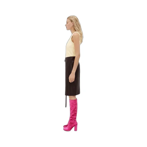 Nappa Leather Wrapped Skirt