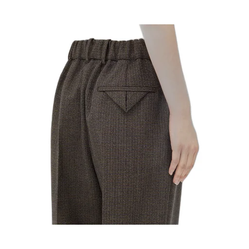 Houndstooth Wool Trousers