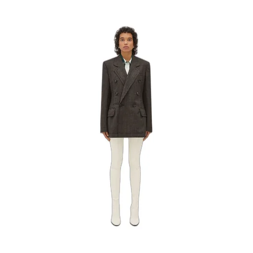 Houndstooth Wool Jacket With Label