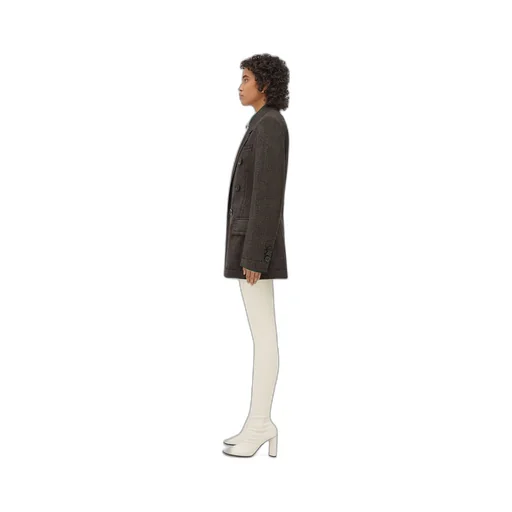 Houndstooth Wool Jacket With Label