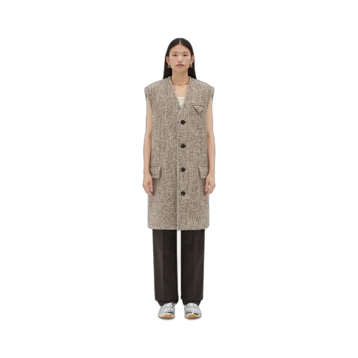 Multicolor Wool Felt Gilet Coat