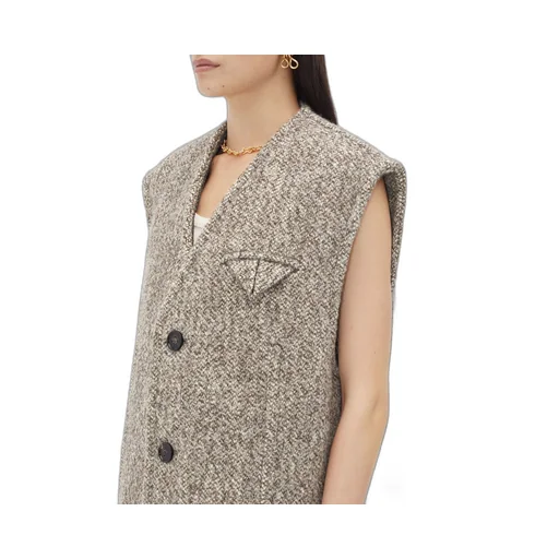 Multicolor Wool Felt Gilet Coat