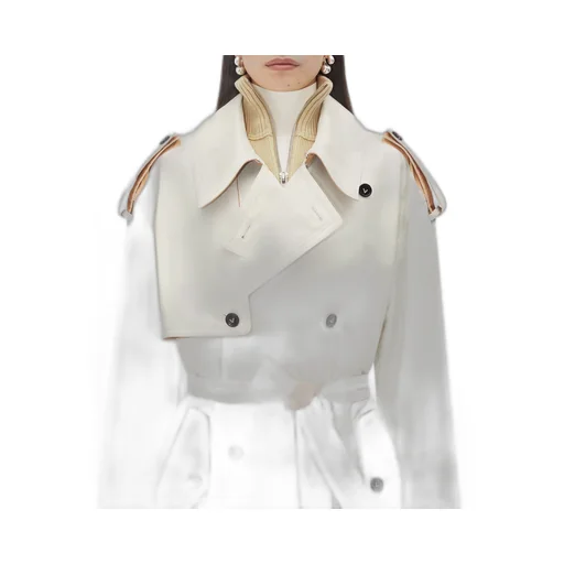 Leather And Cotton Trench