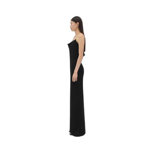 Viscose Long Dress With Chain Detail