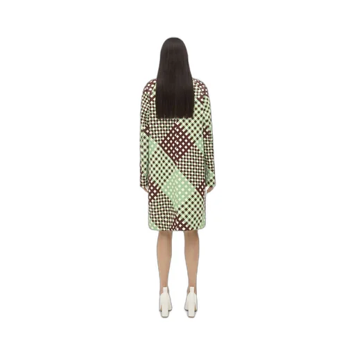 Tricolor Intrecciato Leather Coat