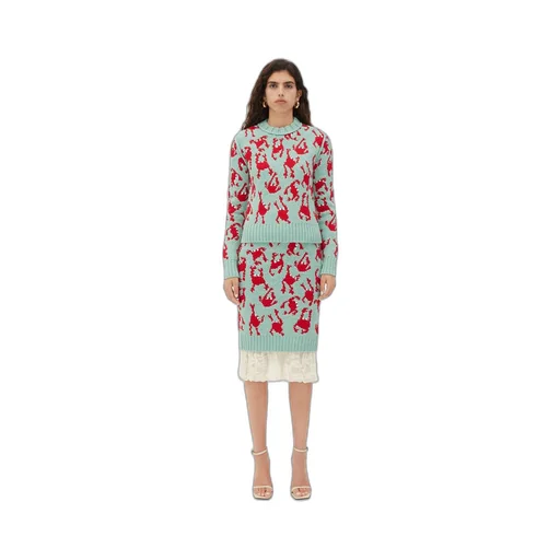 Jacquard Crabs Wool Jumper