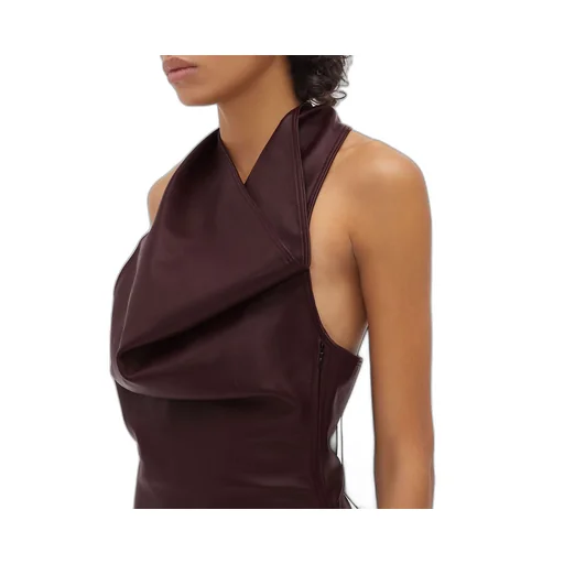 Leather Draped Dress