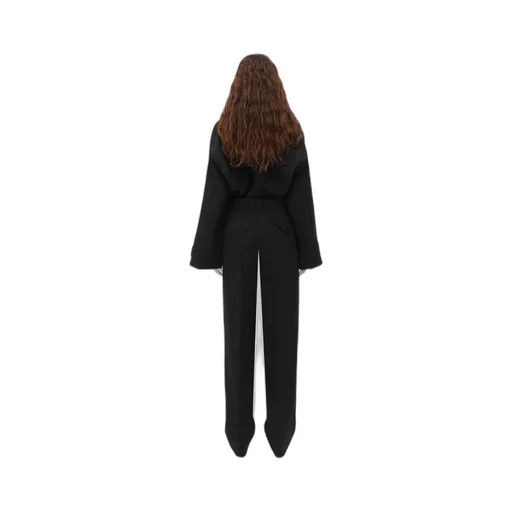 Pleated Wool Twill Trousers