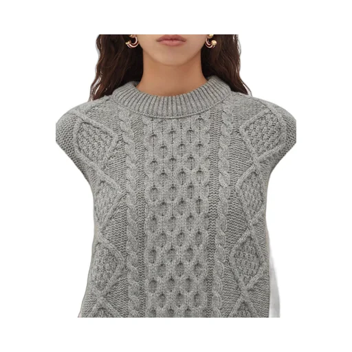 Aran Patchwork Wool Jumper