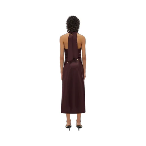 Leather Draped Dress