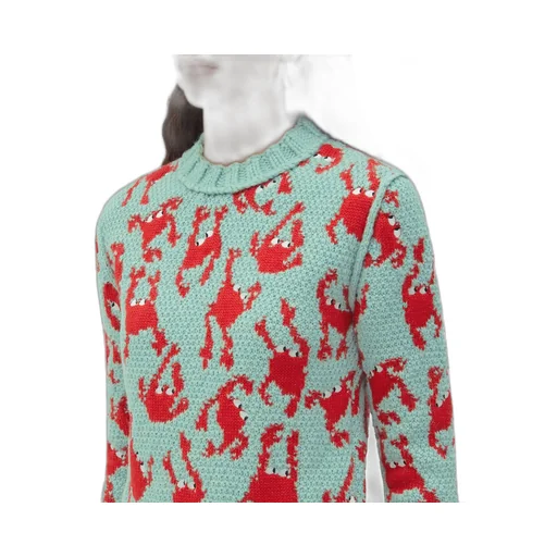 Jacquard Crabs Wool Jumper