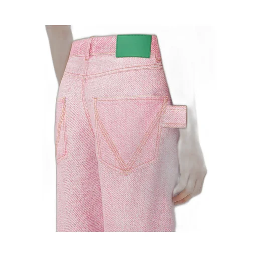 Printed Denim Viscose Trousers