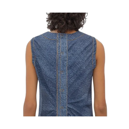 Printed Denim Viscose Dress