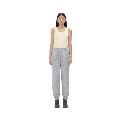 Printed Leather Jersey Jogger Trousers