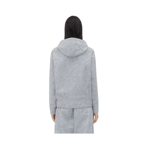 Printed Leather Jersey Hoodie