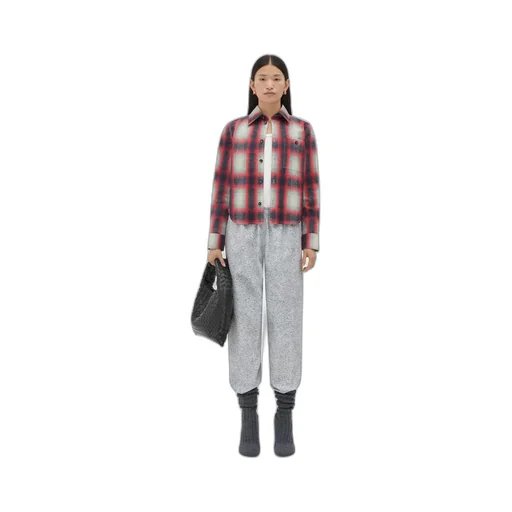 Printed Leather Jersey Jogger Trousers