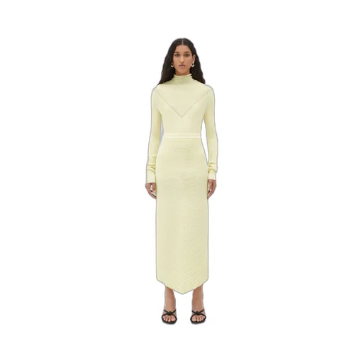 Cotton Rib Midi Skirt