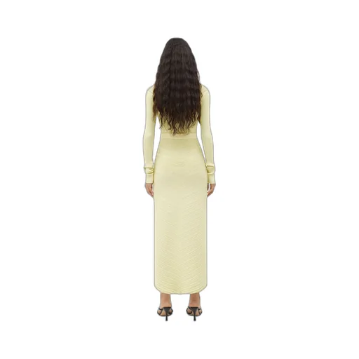 Cotton Rib Midi Skirt