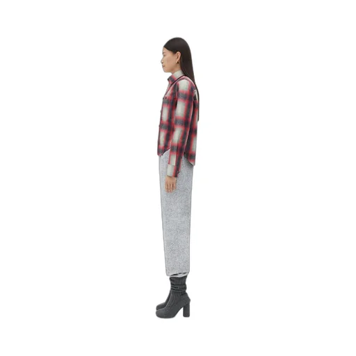Printed Leather Check Shirt