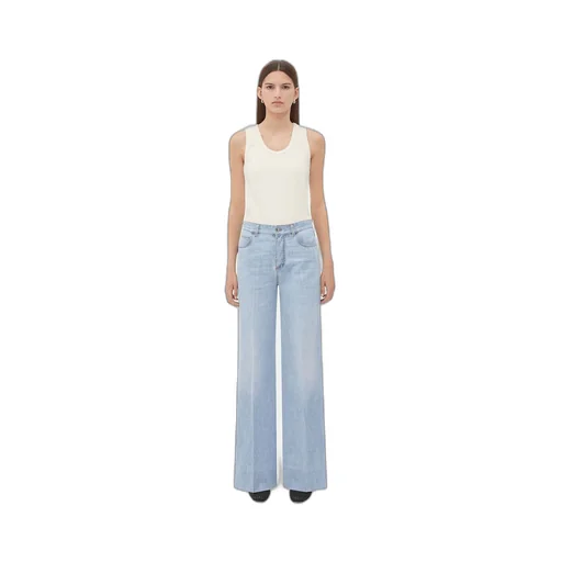 Light Bleached Wide Leg Denim