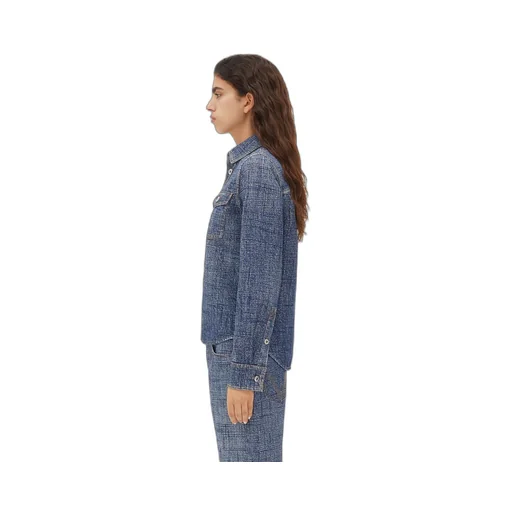 Textured Denim Viscose Shirt