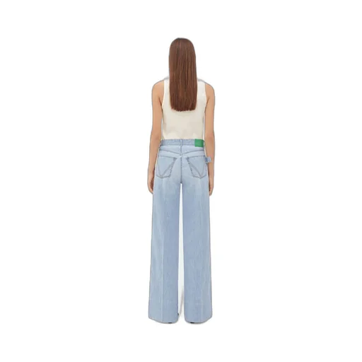 Light Bleached Wide Leg Denim