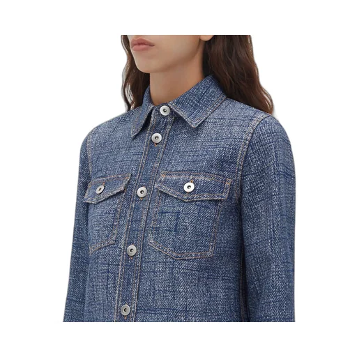 Textured Denim Viscose Shirt