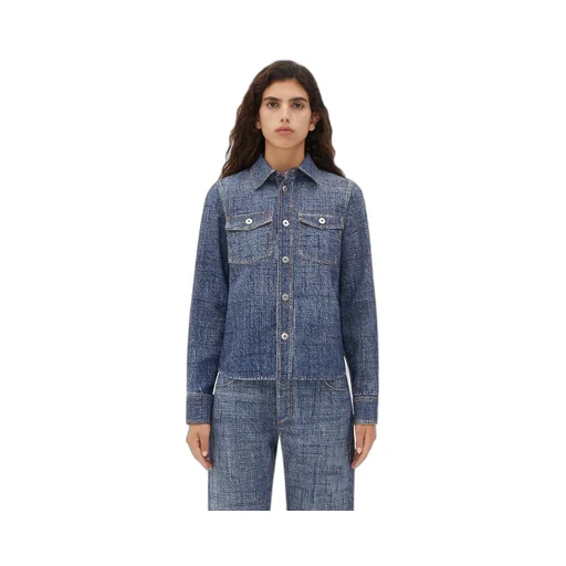 Textured Denim Viscose Shirt