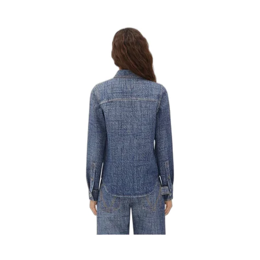 Textured Denim Viscose Shirt
