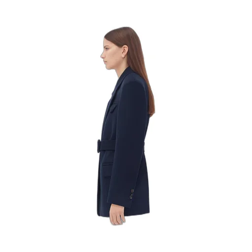 Double Wool Cashmere Belted Jacket