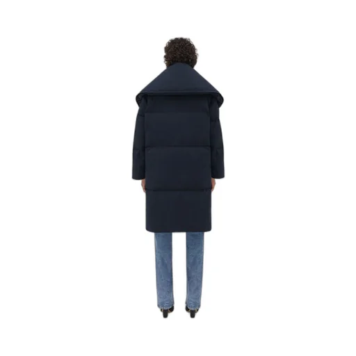 Frosted Poplin Long Puffer Jacket